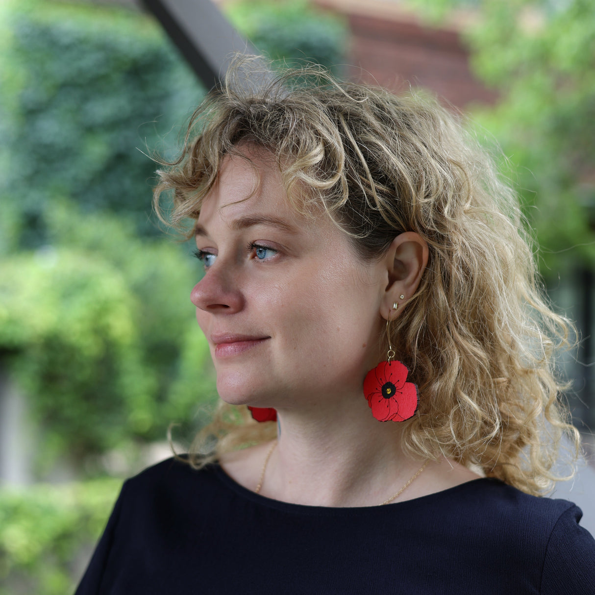 Red Poppy Earrings from LE CHIC MIAMI