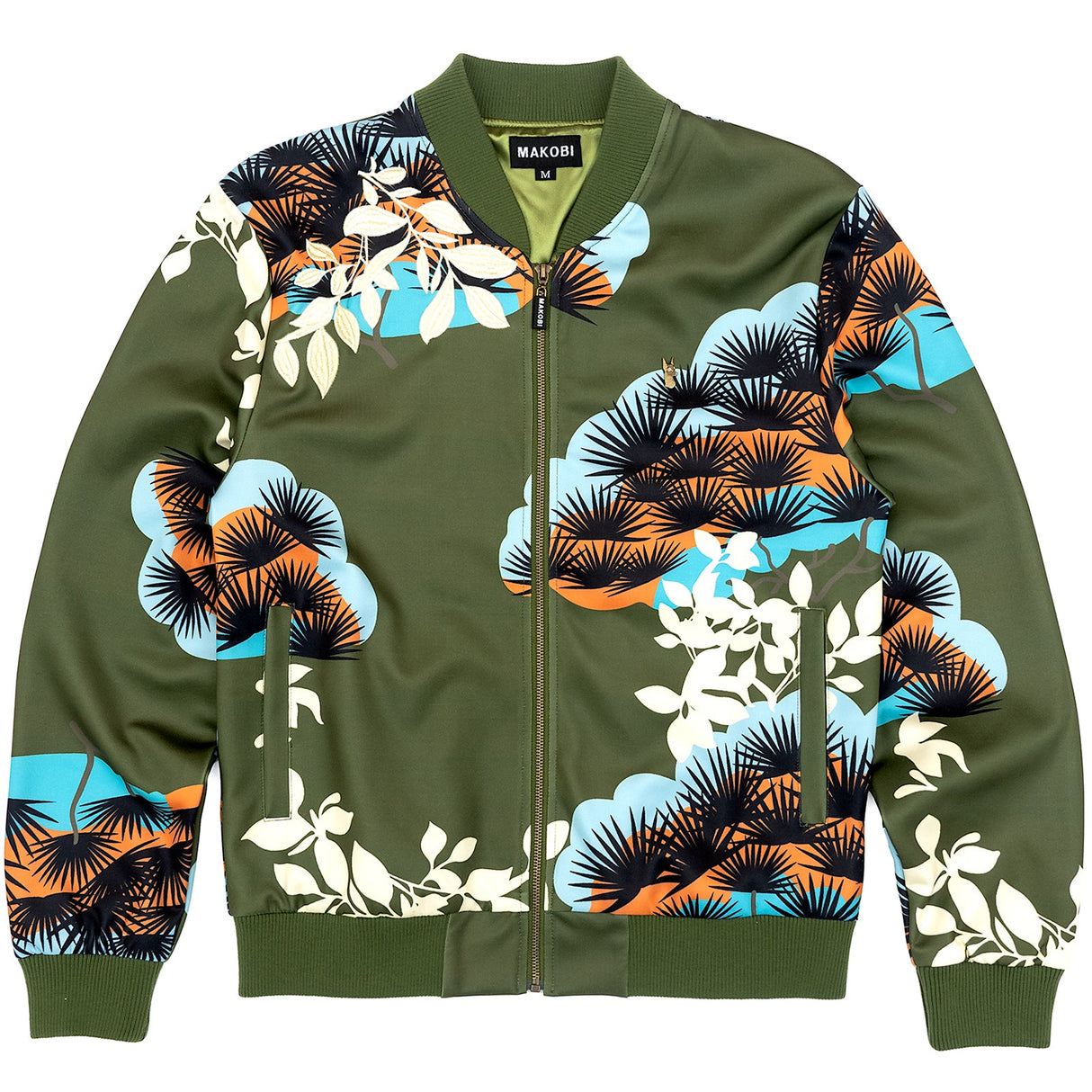 M4470 Beruni Varsity Jacket - Olive From Makobi Jeans USA
