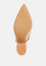 Macha Croctexture Sling Back Heels from London Rag International