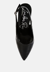 Macha Croctexture Sling Back Heels from London Rag International