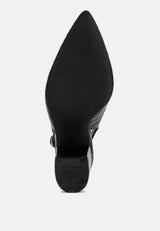Macha Croctexture Sling Back Heels from London Rag International