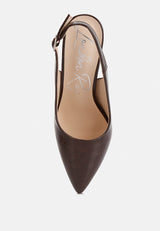 Macha Croctexture Sling Back Heels from London Rag International