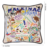 Mackinac Island Hand-Embroidered Pillow by Cat Studio from Quirks!