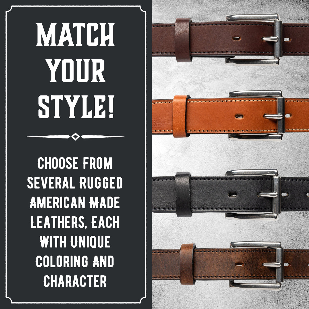 The Icon Leather Belt from Main Street Forge