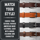 The Icon Leather Belt from Main Street Forge