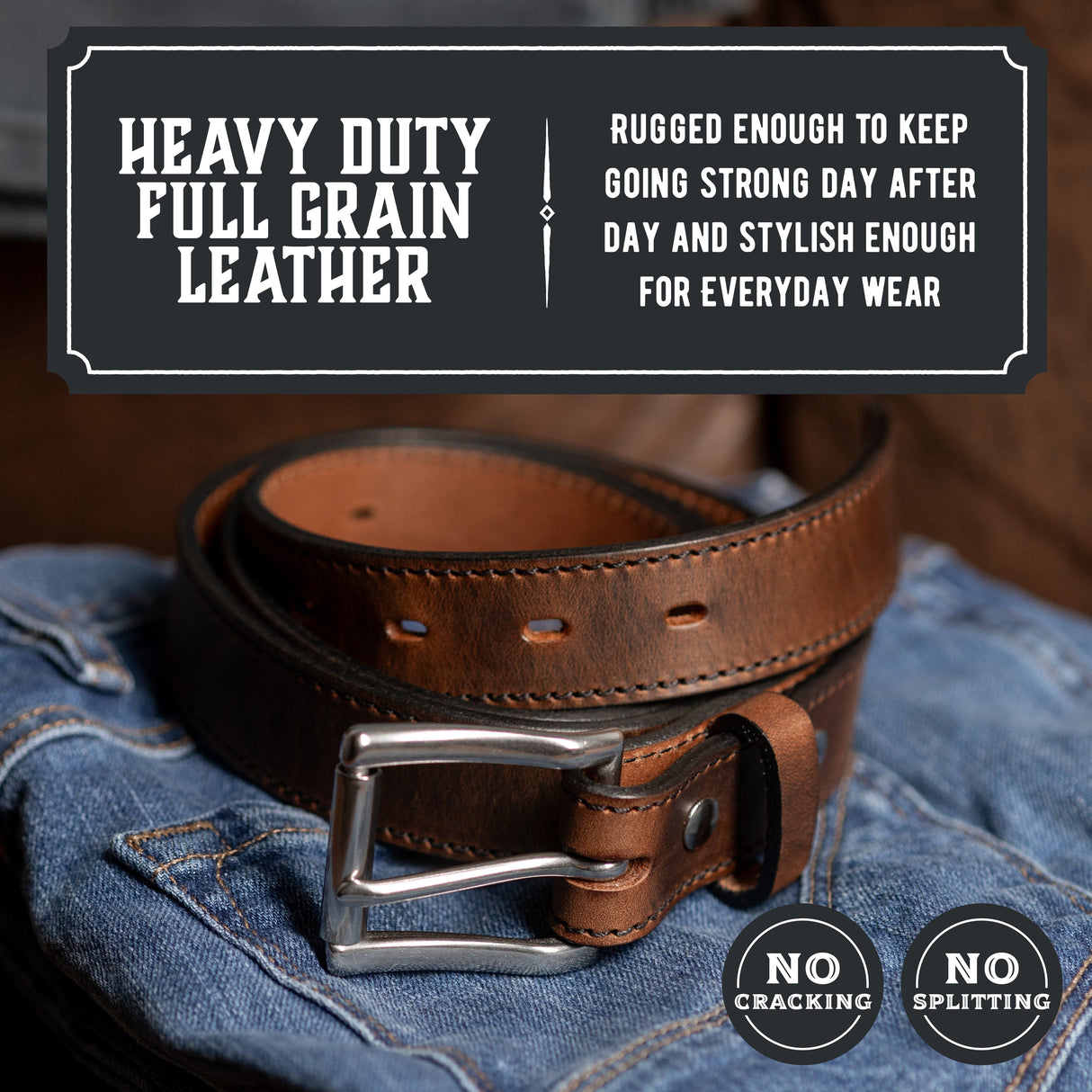 The Icon Leather Belt from Main Street Forge