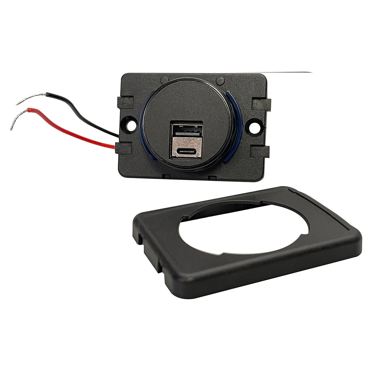 Magnadyne AUX-USB-SMACRC | Slim Profile 12V Surface Mount USB Type A & C Charger | 2 Ports | Blue LED from Magnadyne