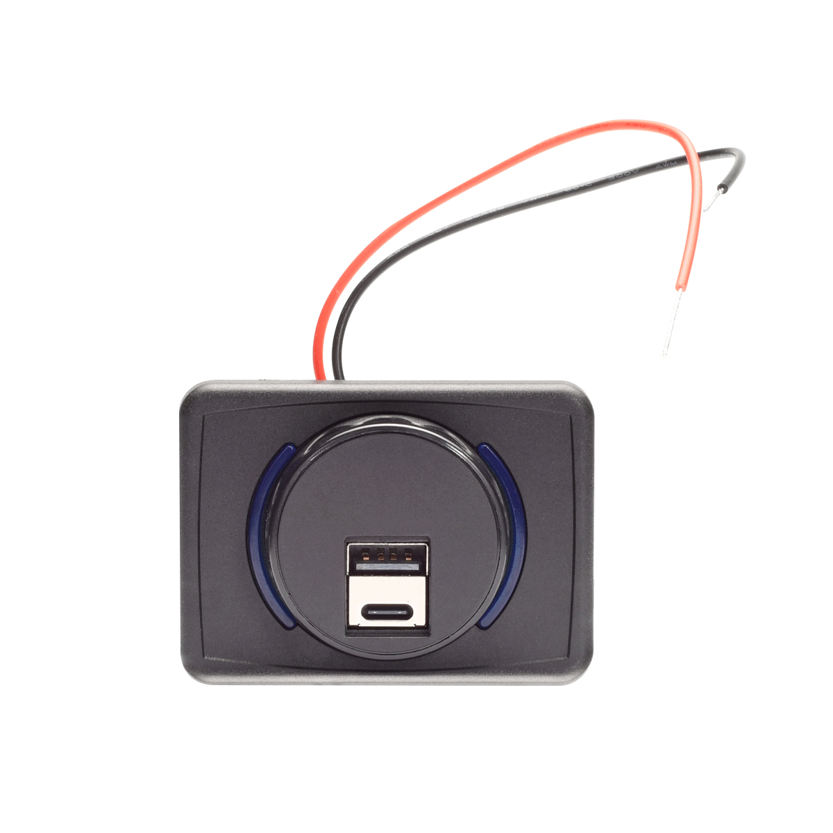 Magnadyne AUX-USB-SMACRC | Slim Profile 12V Surface Mount USB Type A & C Charger | 2 Ports | Blue LED from Magnadyne