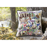 Maine Hand-Embroidered Pillow from Quirks!