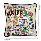 Maine Hand-Embroidered Pillow from Quirks!