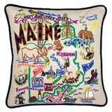 Maine Hand-Embroidered Pillow from Quirks!