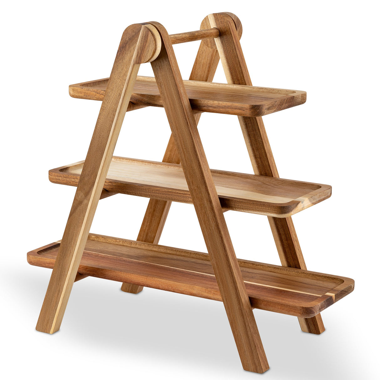 Acacia Wood 3 Tier Serving Tray from Hammont