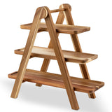 Acacia Wood 3 Tier Serving Tray from Hammont