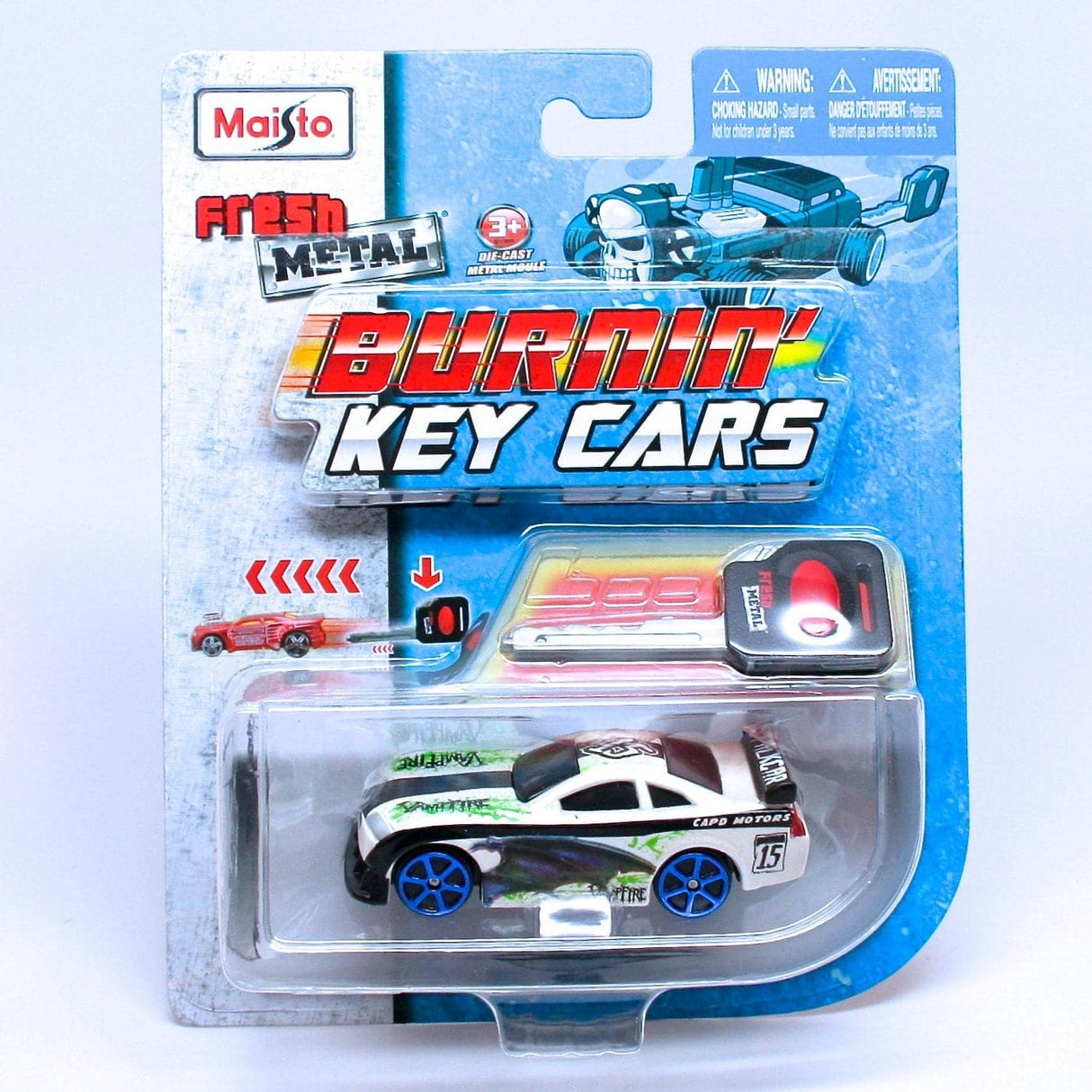 1:64 3" Fresh Metal Burnin Key Cars Assorted Styles from Legacy Toys