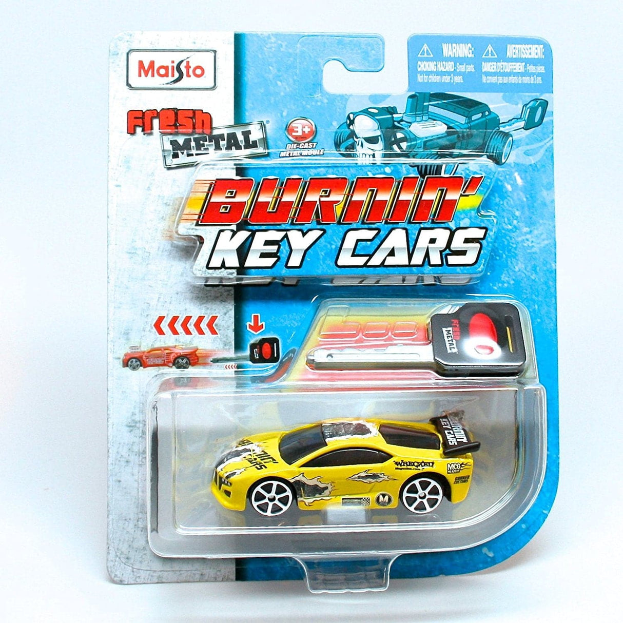 1:64 3" Fresh Metal Burnin Key Cars Assorted Styles from Legacy Toys