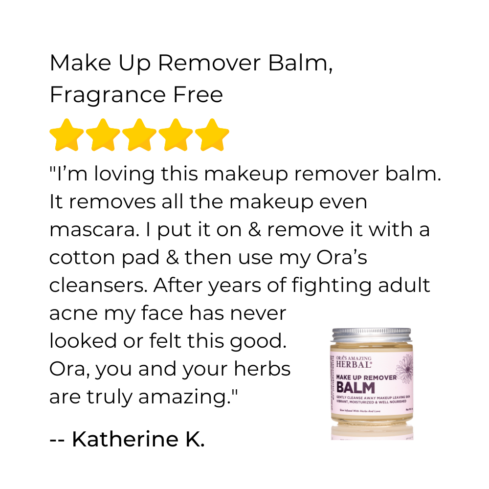 Make Up Remover Balm, Fragrance Free from Ora's Amazing Herbal