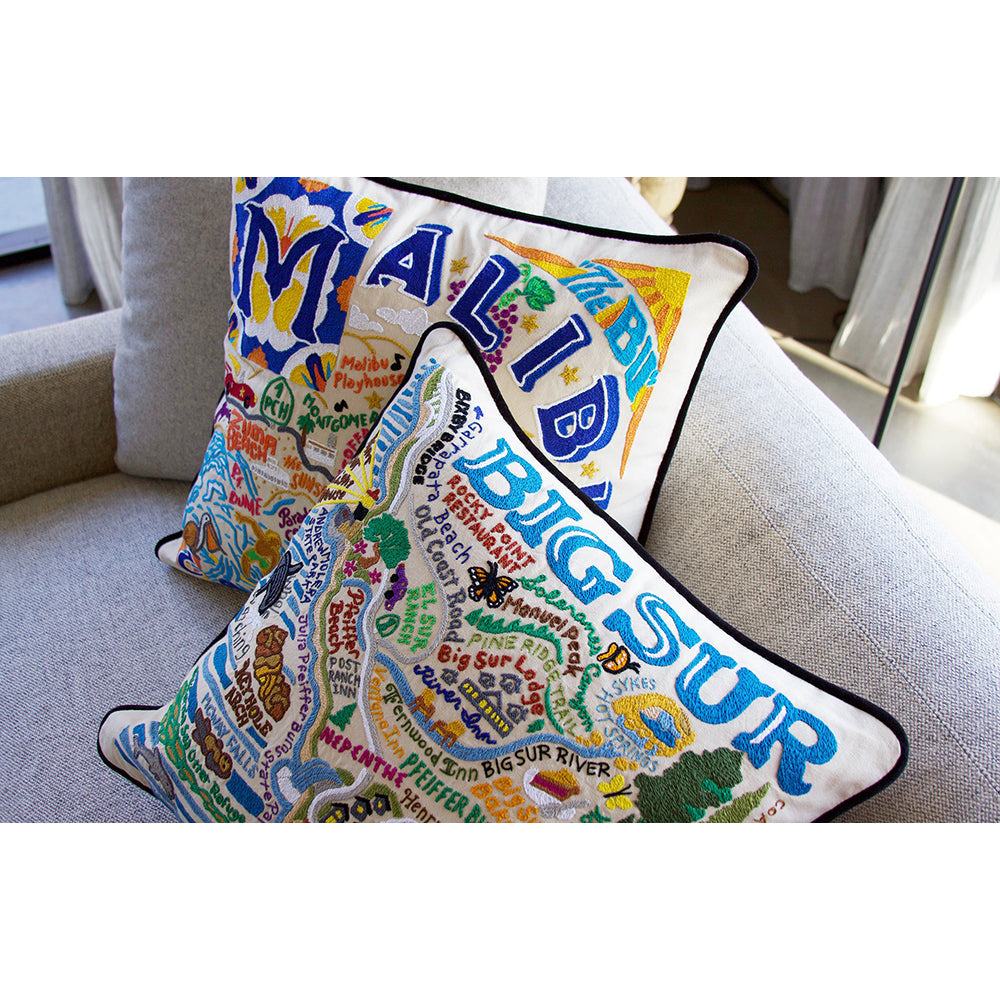 Malibu Hand-Embroidered Pillow from Quirks!