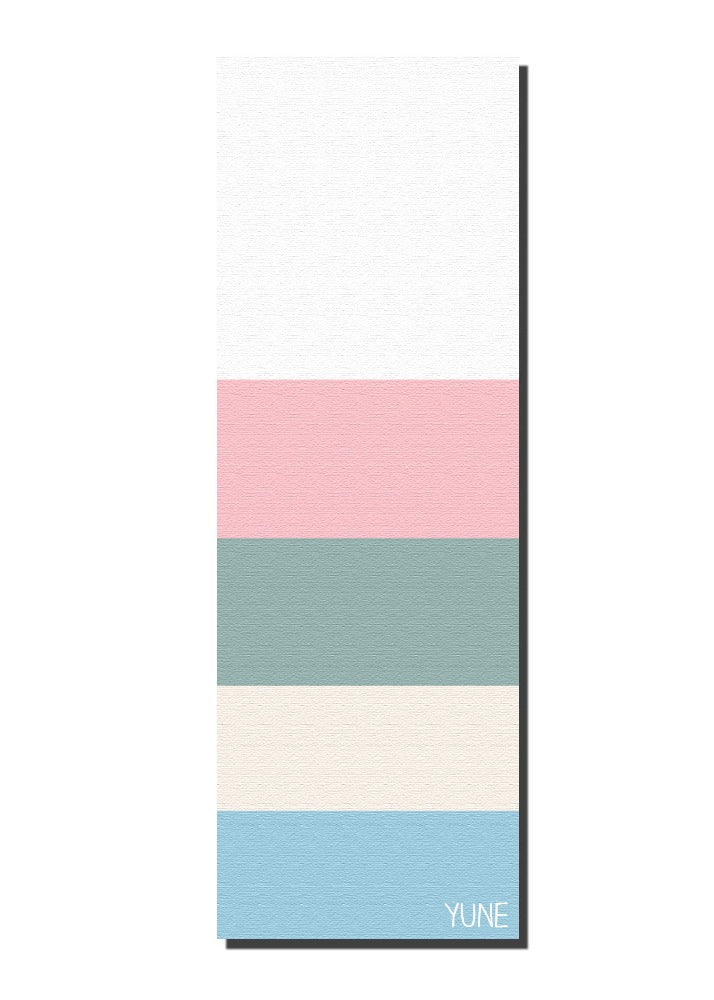 Yoga Mat | 6mm Thick | Multi Color Striped | Non-Slip | Eco Friendly | Yune Yoga | Malibu from Yune Yoga