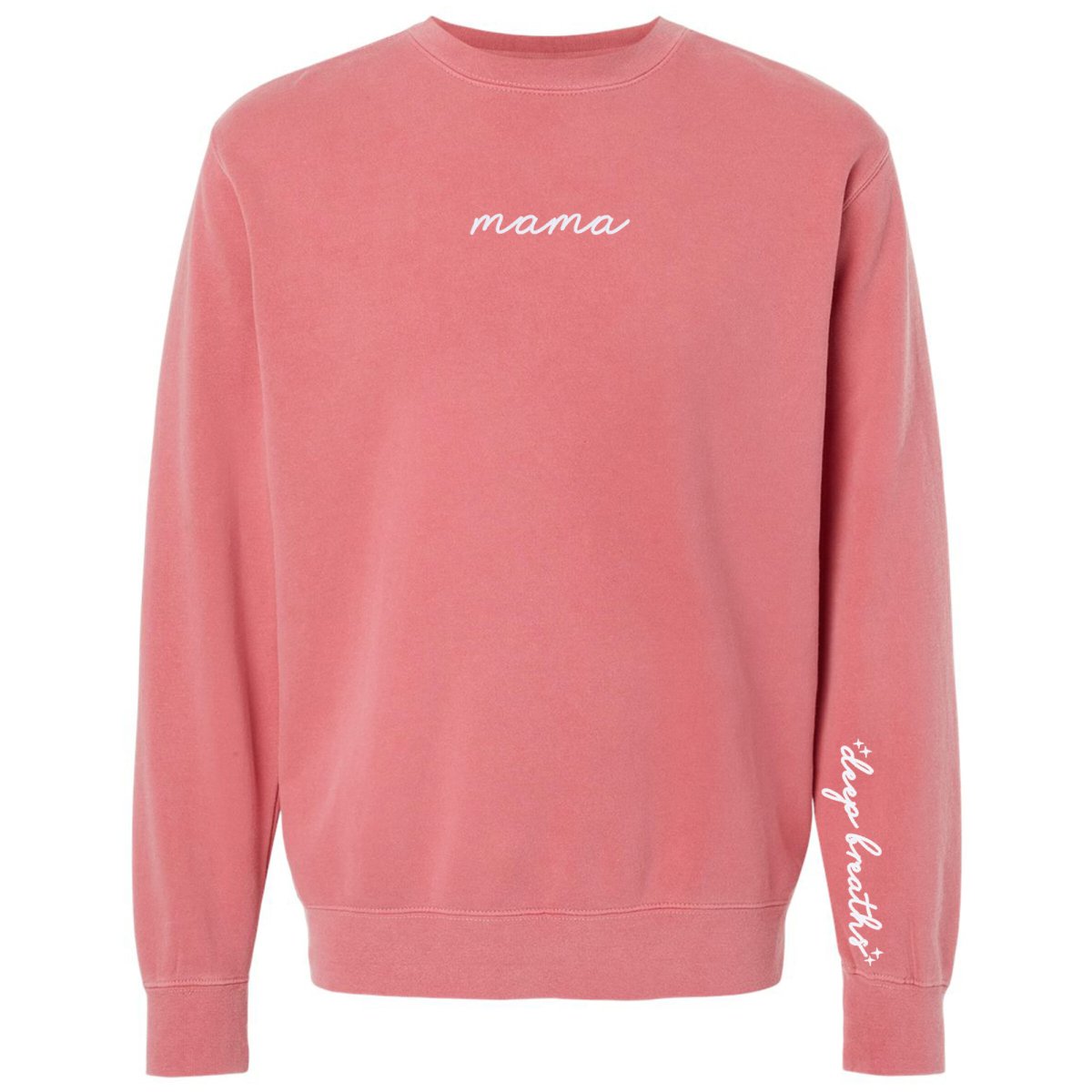 Mama 'Deep Breaths Reminder' Cozy Crew from United Monograms