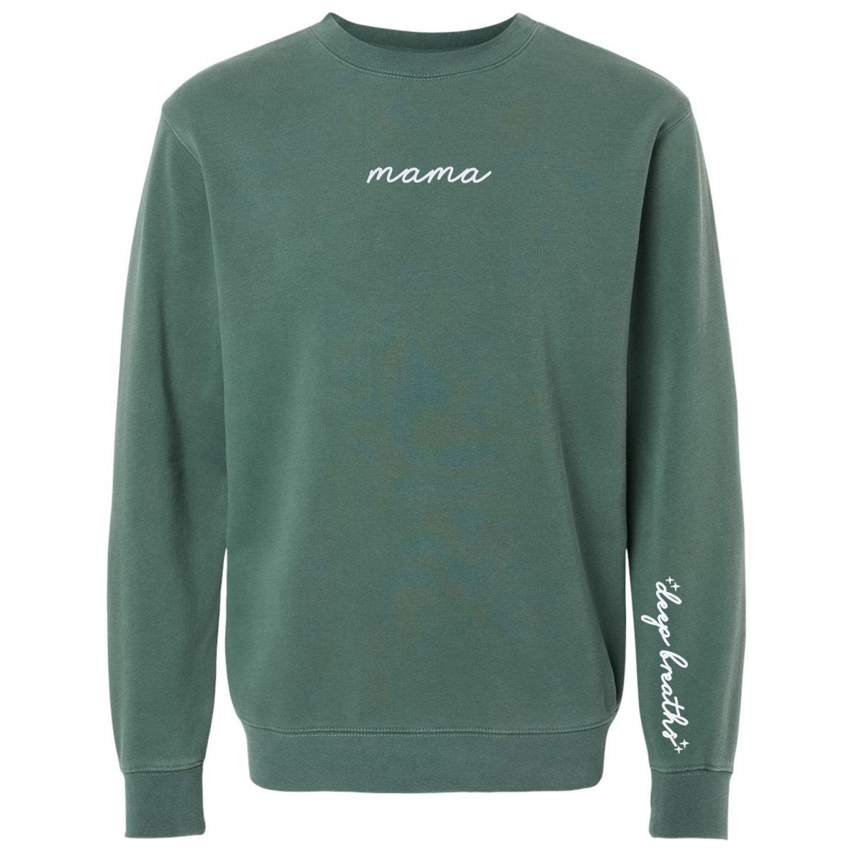 Mama 'Deep Breaths Reminder' Cozy Crew from United Monograms