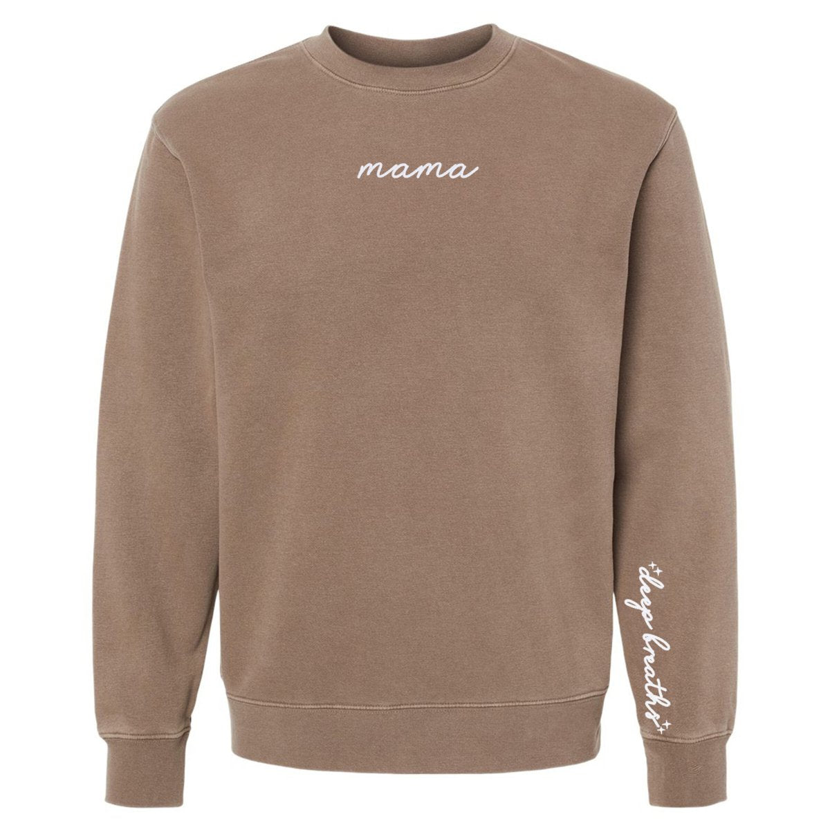 Mama 'Deep Breaths Reminder' Cozy Crew from United Monograms