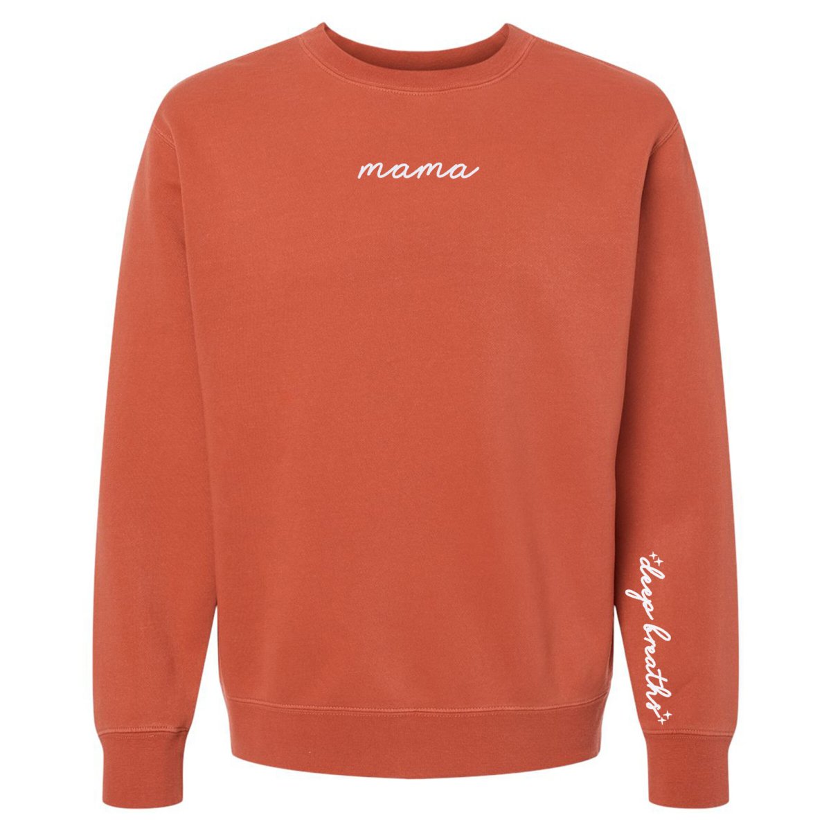 Mama 'Deep Breaths Reminder' Cozy Crew from United Monograms
