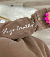 Mama 'Deep Breaths Reminder' Cozy Crew from United Monograms