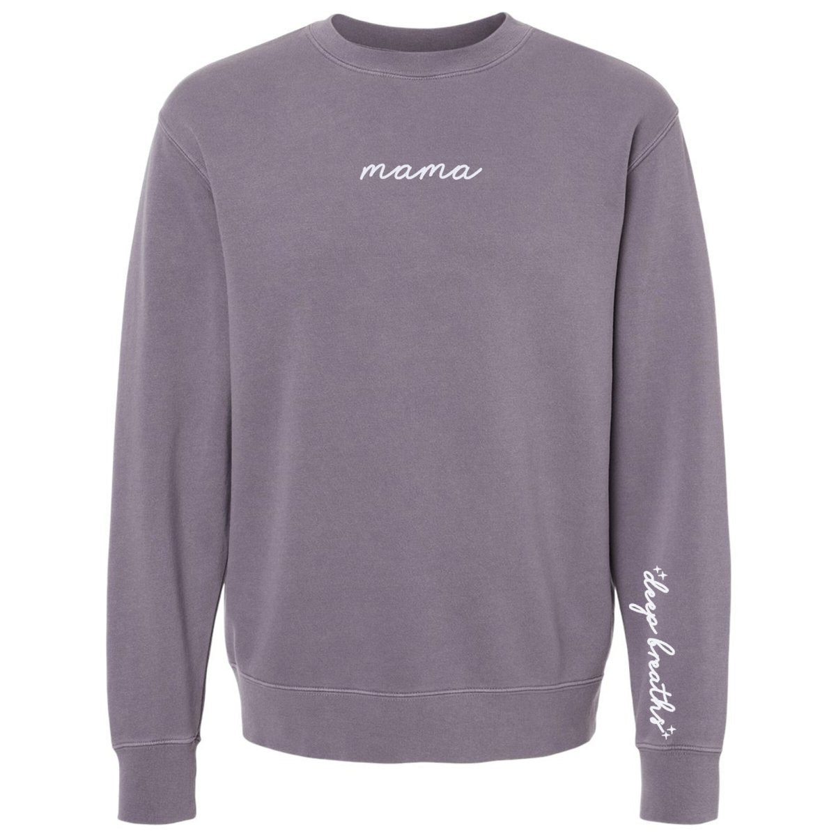Mama 'Deep Breaths Reminder' Cozy Crew from United Monograms