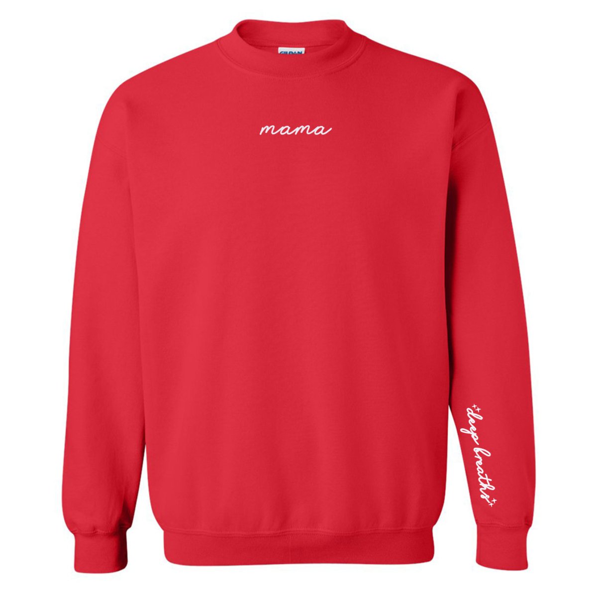 Mama 'Deep Breaths Reminder' Crewneck Sweatshirt from United Monograms