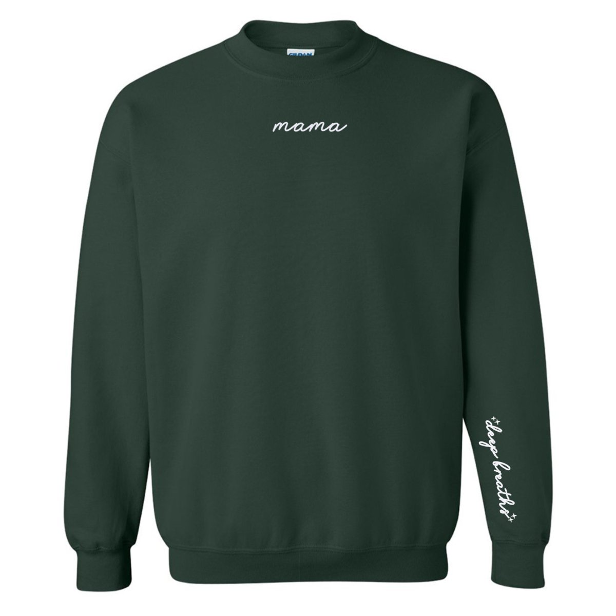 Mama 'Deep Breaths Reminder' Crewneck Sweatshirt from United Monograms