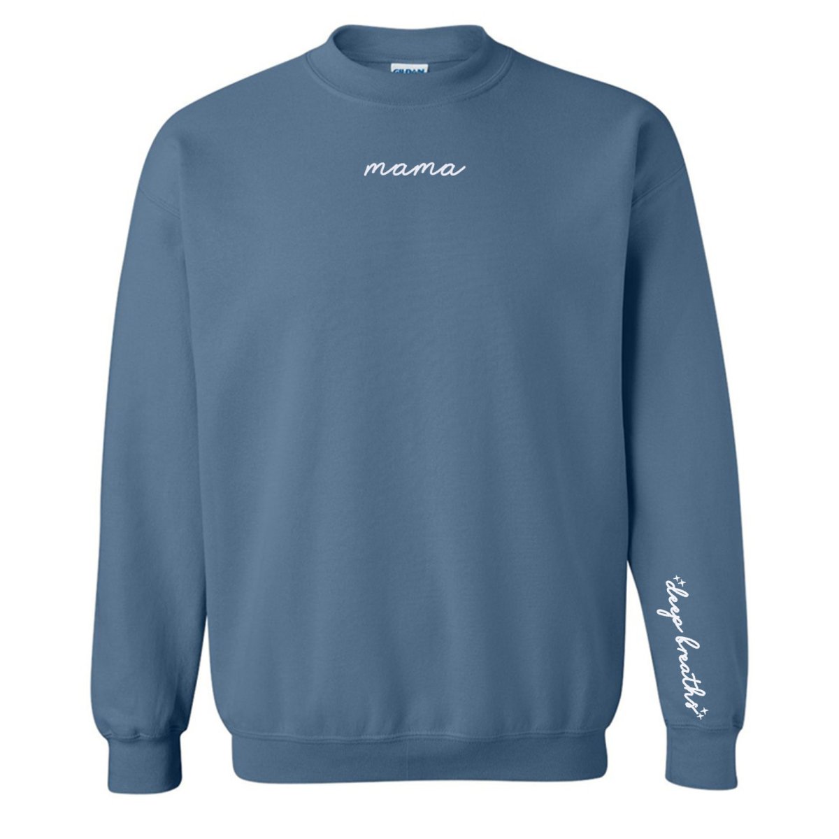Mama 'Deep Breaths Reminder' Crewneck Sweatshirt from United Monograms