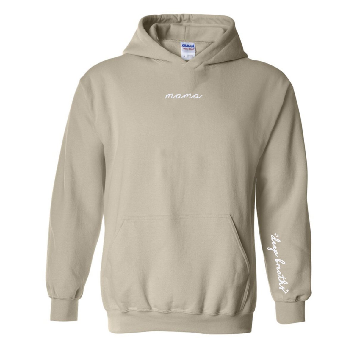 Mama 'Deep Breaths Reminder' Hoodie from United Monograms