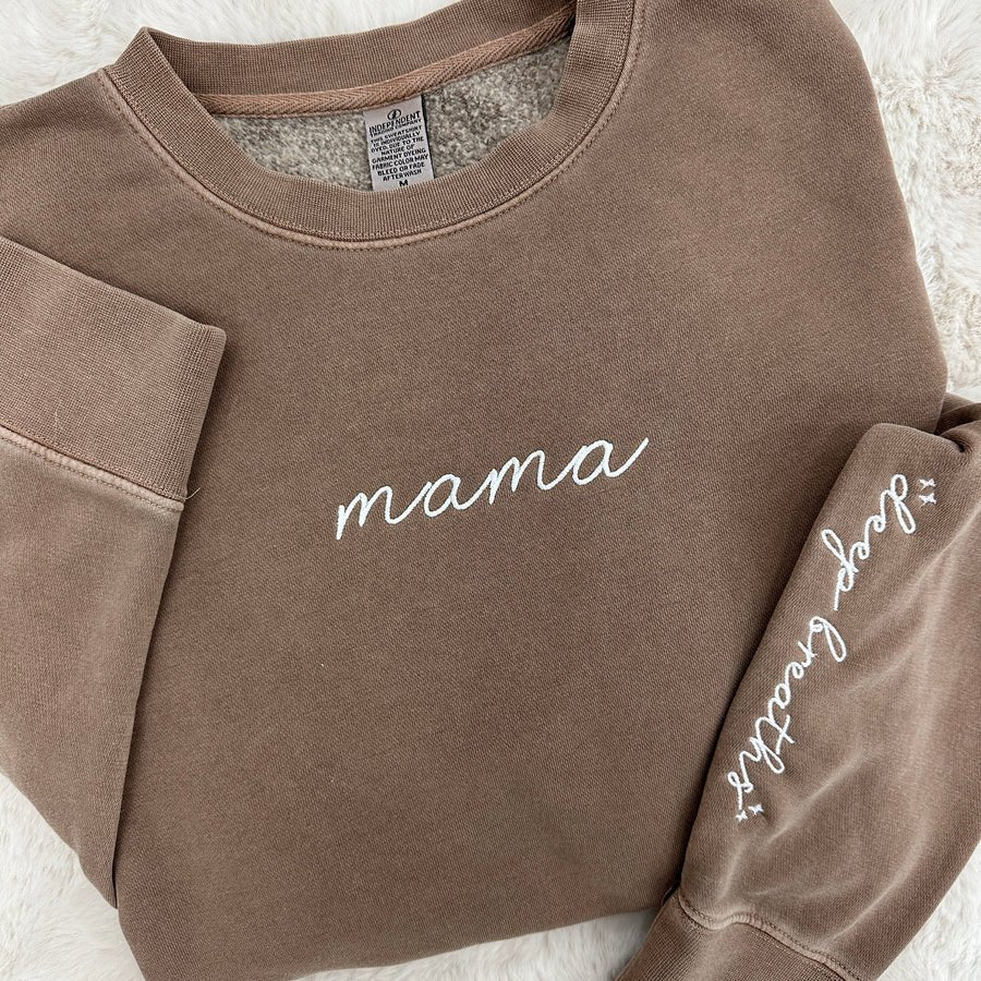 Mama 'Deep Breaths Reminder' Hoodie from United Monograms