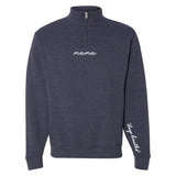 Mama 'Deep Breaths Reminder' Quarter Zip Sweatshirt from United Monograms