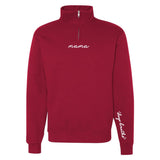 Mama 'Deep Breaths Reminder' Quarter Zip Sweatshirt from United Monograms