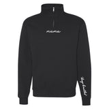 Mama 'Deep Breaths Reminder' Quarter Zip Sweatshirt from United Monograms