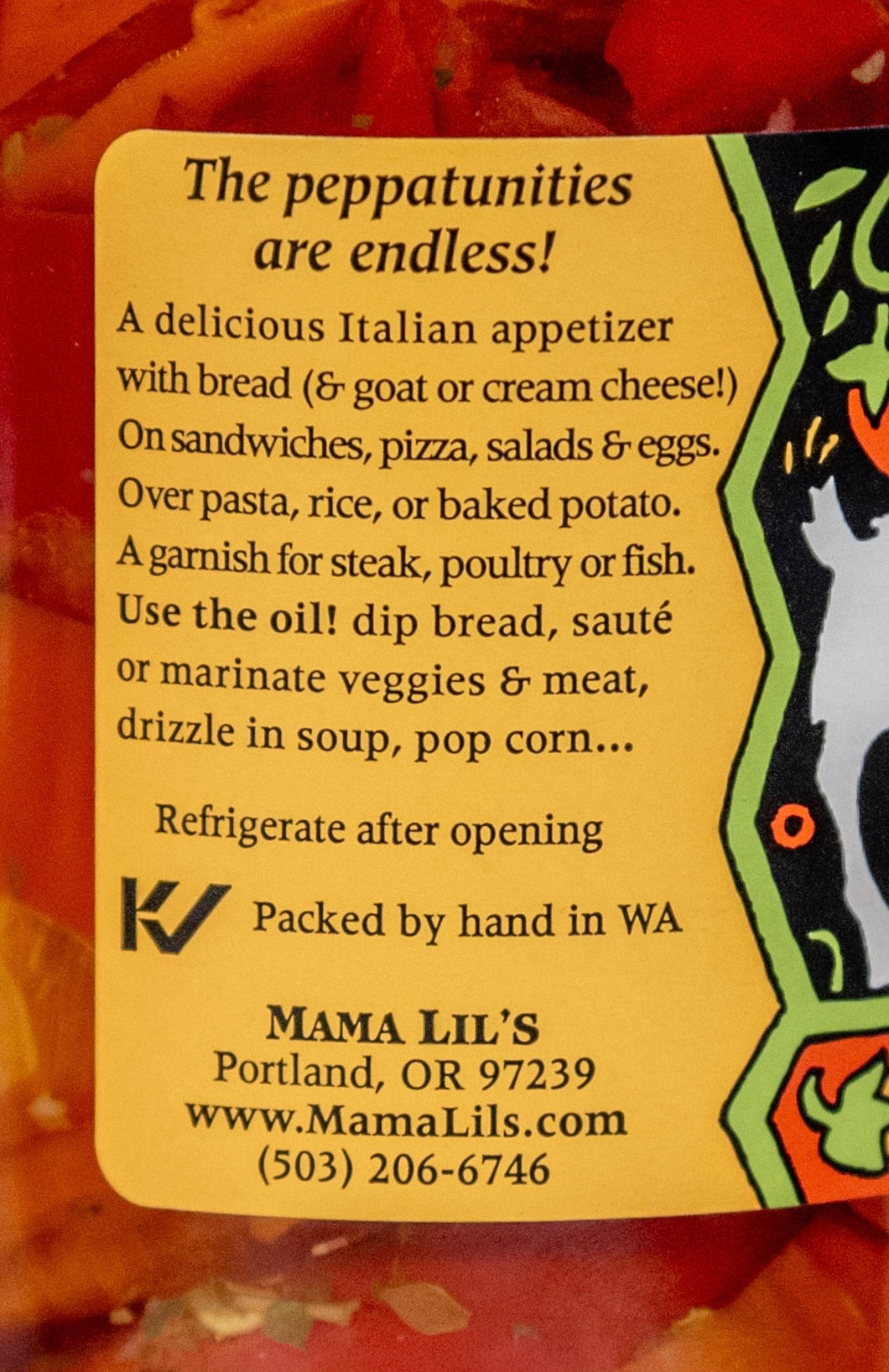 Mama Lil's Mildly Spicy Peppers in Oil (Original) - 12oz. from Mama Lil's
