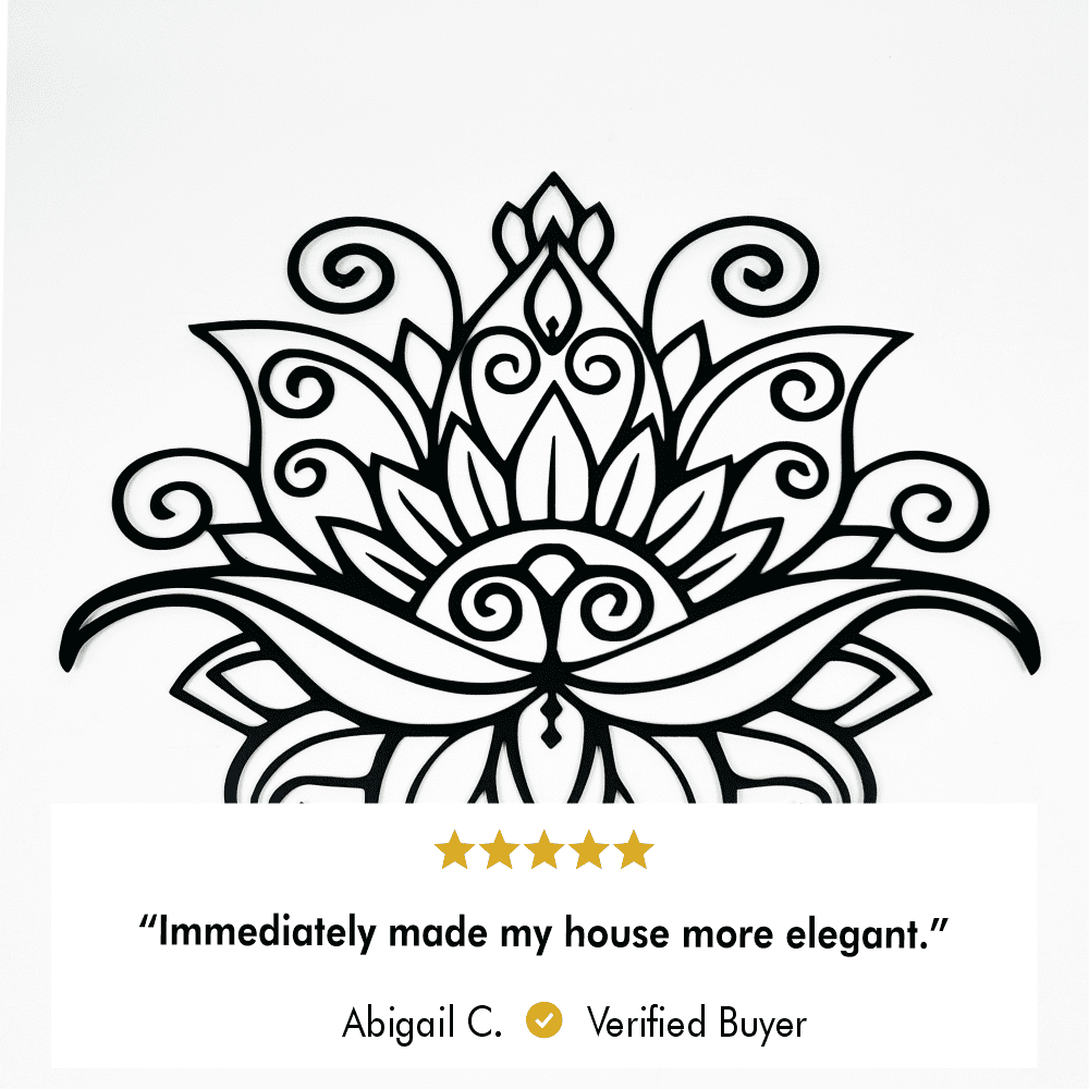 Mandala Lotus Metal Wall Art from VITAHOME DESIGN LLC
