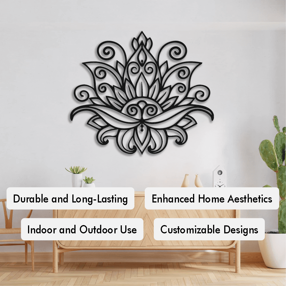 Mandala Lotus Metal Wall Art from VITAHOME DESIGN LLC