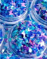 Mariah - Chunky Blue and Purple Butterfly Glitter from Lunautics