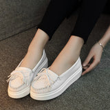 Moeerue Platform Mocassins - White from Marigold Shadows