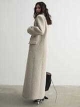 Crema Long Woolen Coat from Marigold Shadows