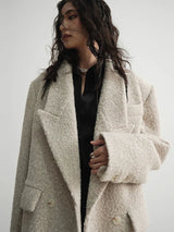 Crema Long Woolen Coat from Marigold Shadows