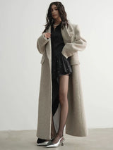 Crema Long Woolen Coat from Marigold Shadows