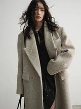 Crema Long Woolen Coat from Marigold Shadows