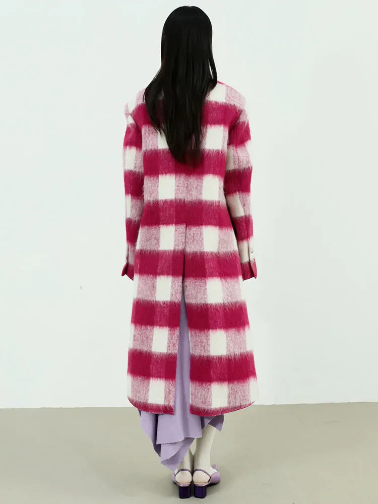 Hurnana Plaid Cut Out Coat from Marigold Shadows