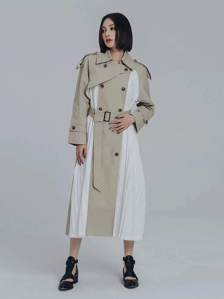 Inspectah Pleated Trench Coat from Marigold Shadows