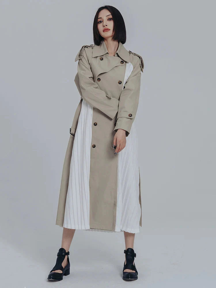 Inspectah Pleated Trench Coat from Marigold Shadows