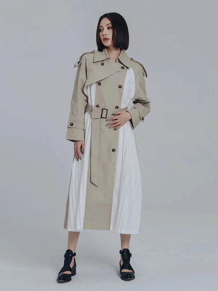 Inspectah Pleated Trench Coat from Marigold Shadows