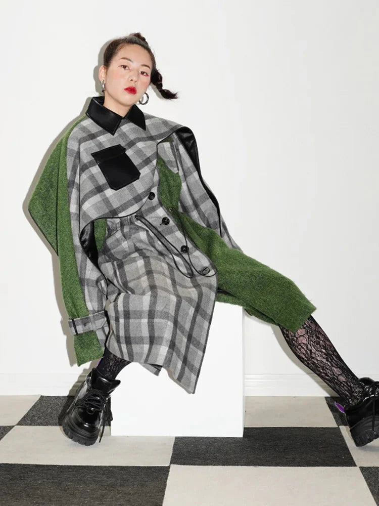 Kuchana Asymmetric Cape Coat from Marigold Shadows